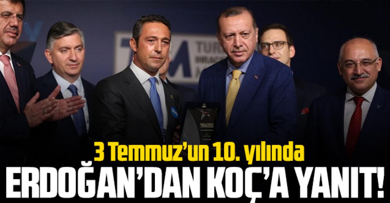 Cumhurbaşkanı Erdoğan'dan Fenerbahçe Başkanı Ali Koç'un mektubuna yanıt