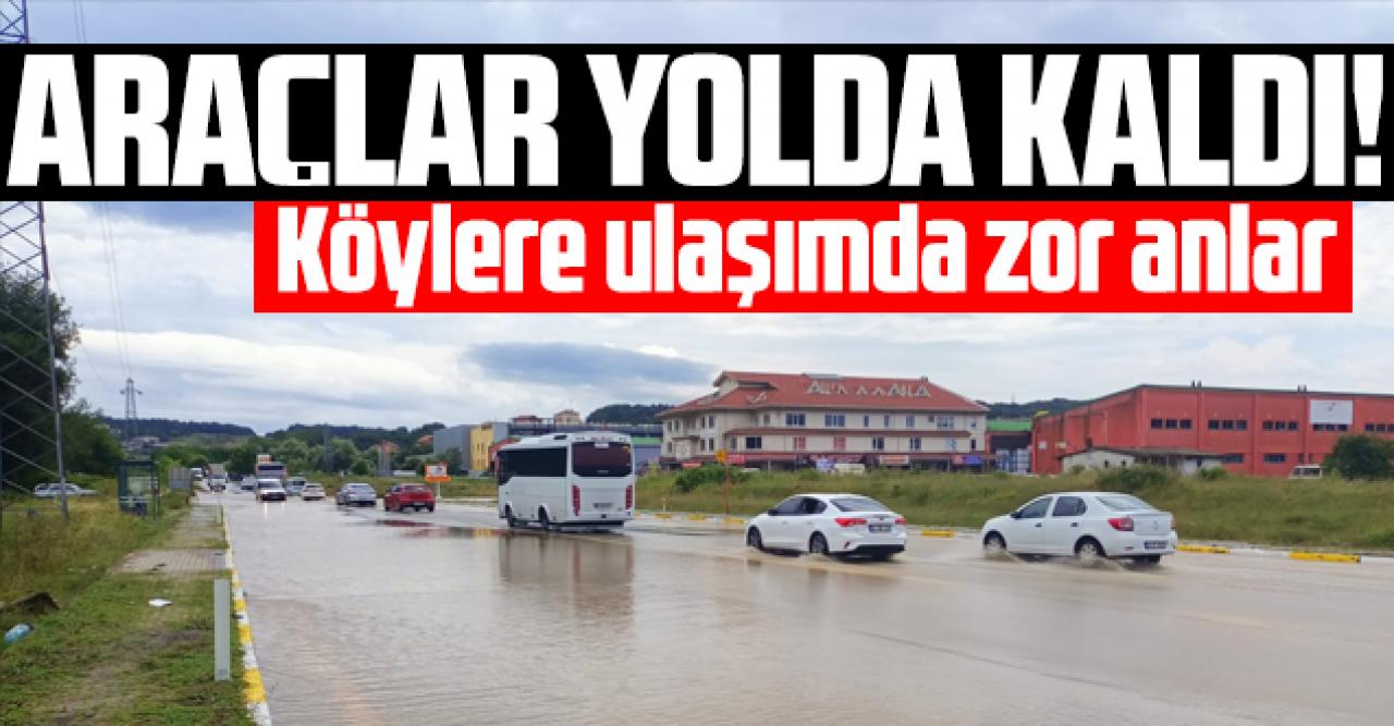 Sağanak yağışın sebep olduğu sel Şile'de yolları kapattı! Köylere ulaşımda zorlanılıyor