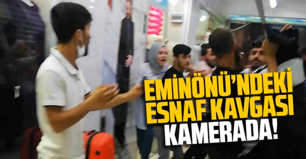 Savaş alanına dönen esnaf kavgası kamerada