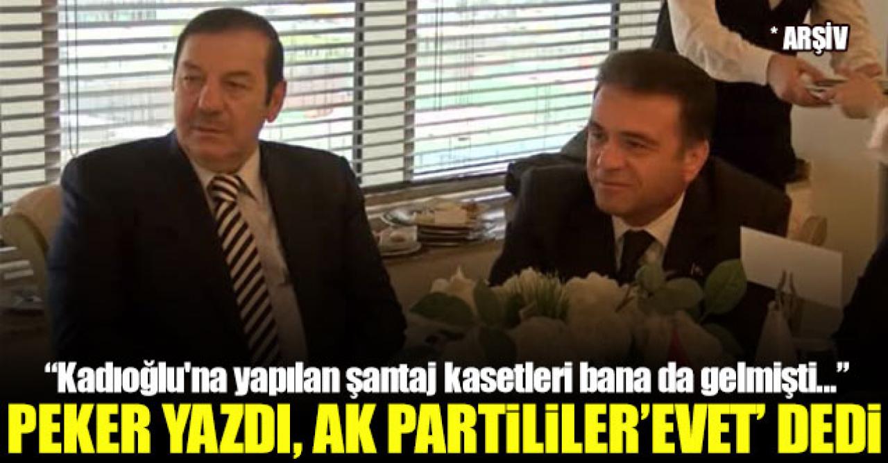 Sedat Peker yazdı, Ak Partililer 'evet' dedi