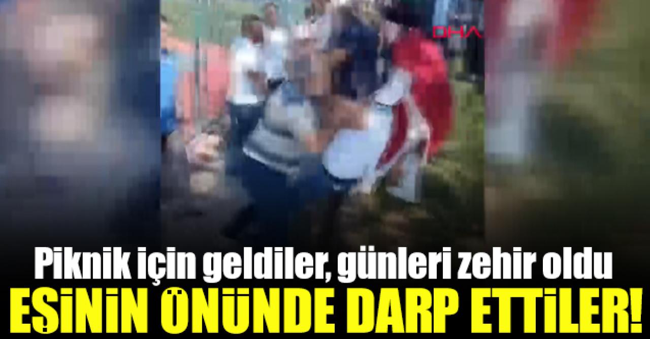 Sultangazi'de eşinin önünde darp ettiler!