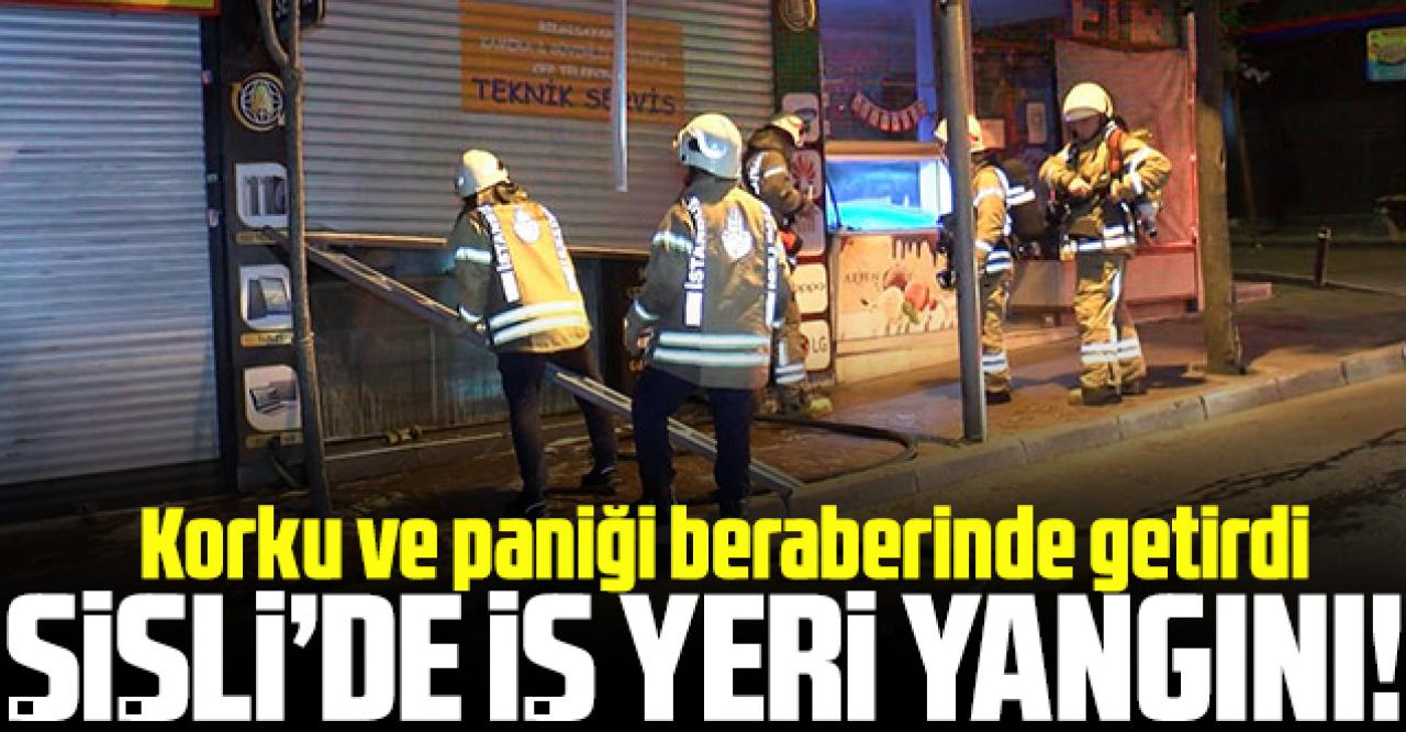 Şişli'de elektronik ürünler satan iş yerinde yangın