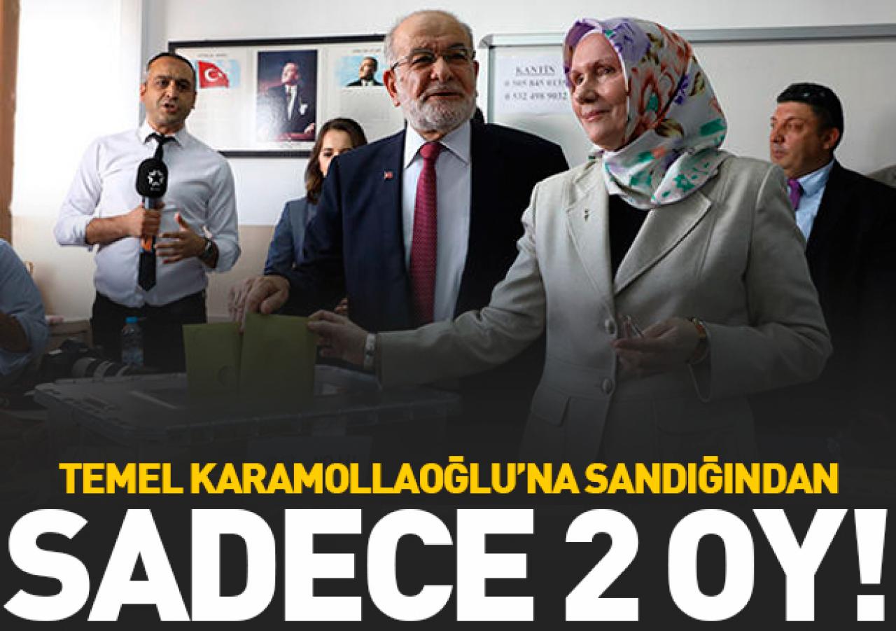 Karamollaoğlu'na 2 oy çıktı!