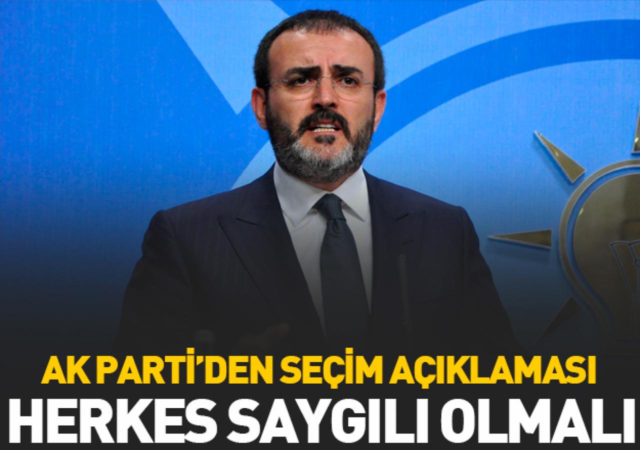 Ak Parti'den seçim açıklaması