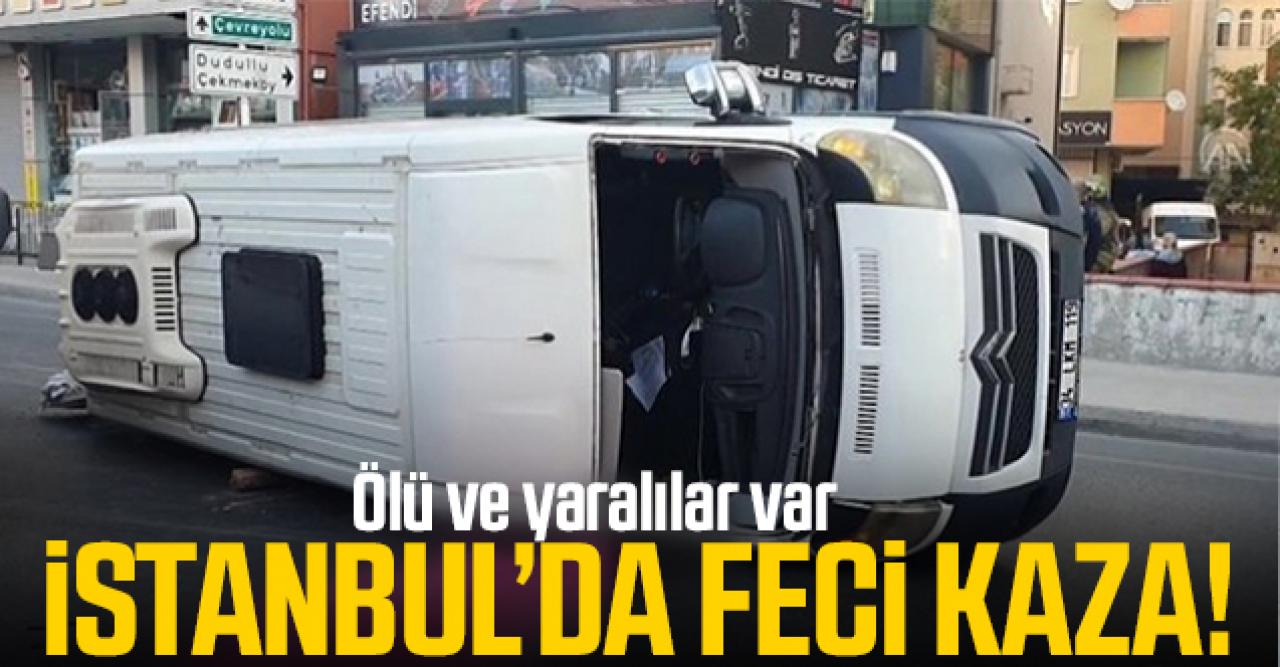 İstanbul'da servis aracı kaza yaptı!