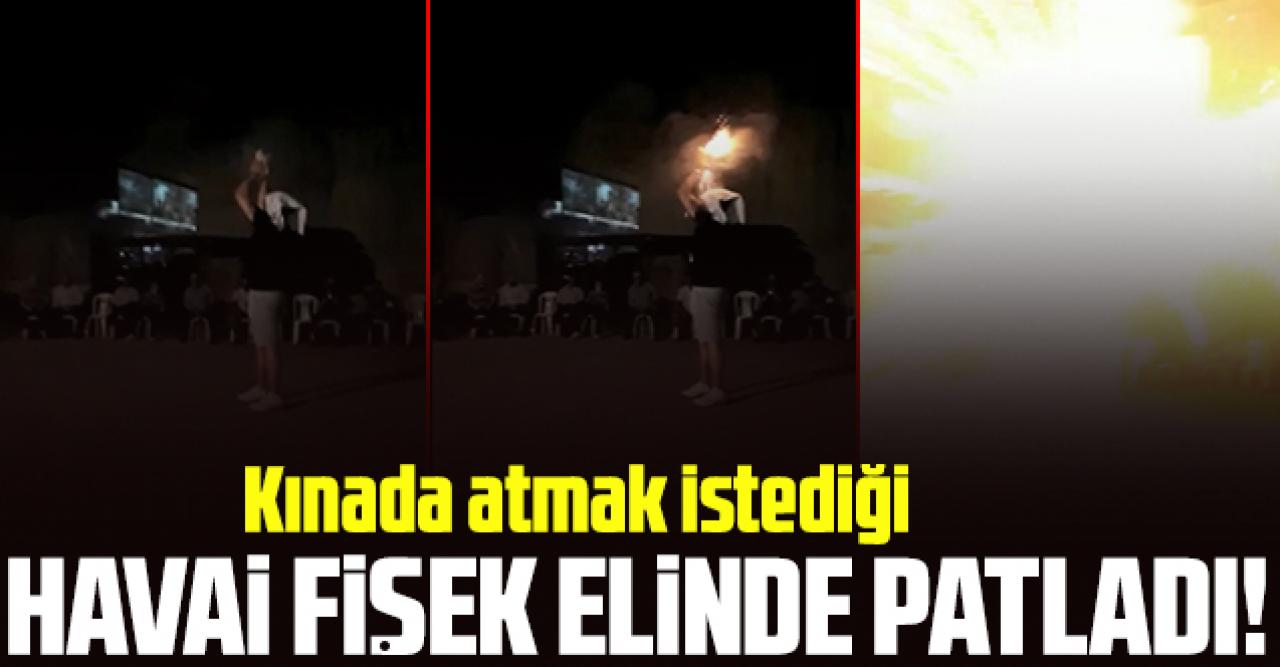 Havai fişek elinde patlayınca yaralandı