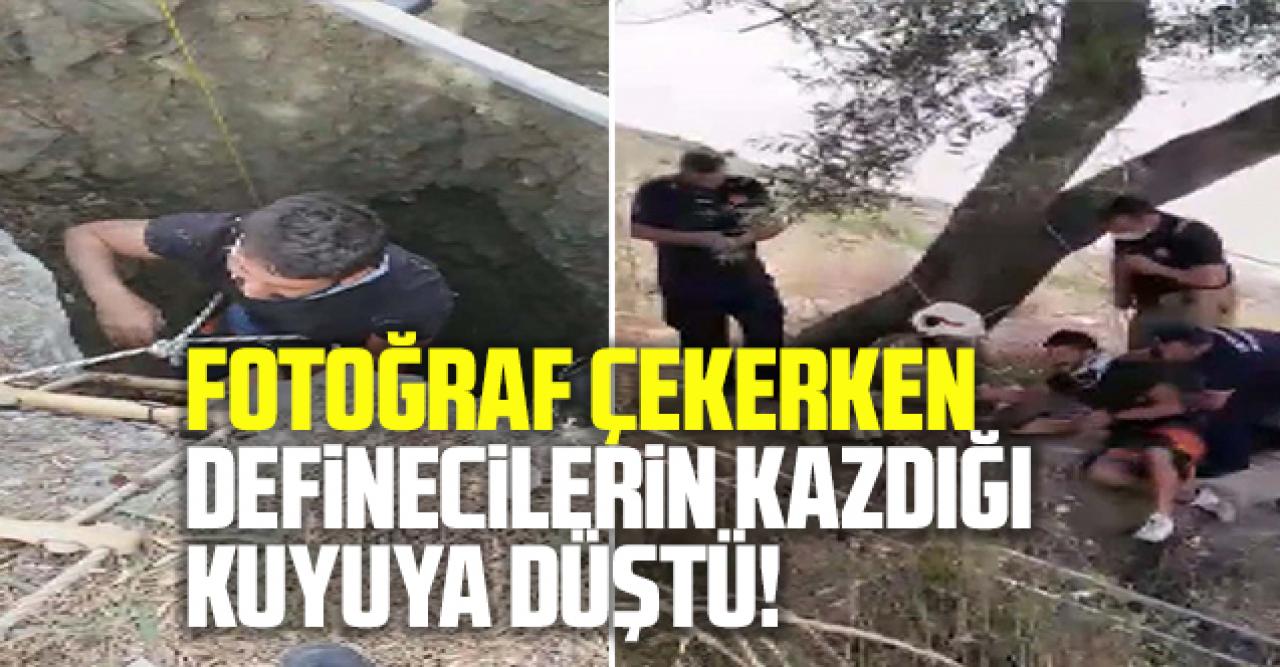 Arnavutköy'de fotoğraf çekerken definecilerin kazdığı kuyuya düştü