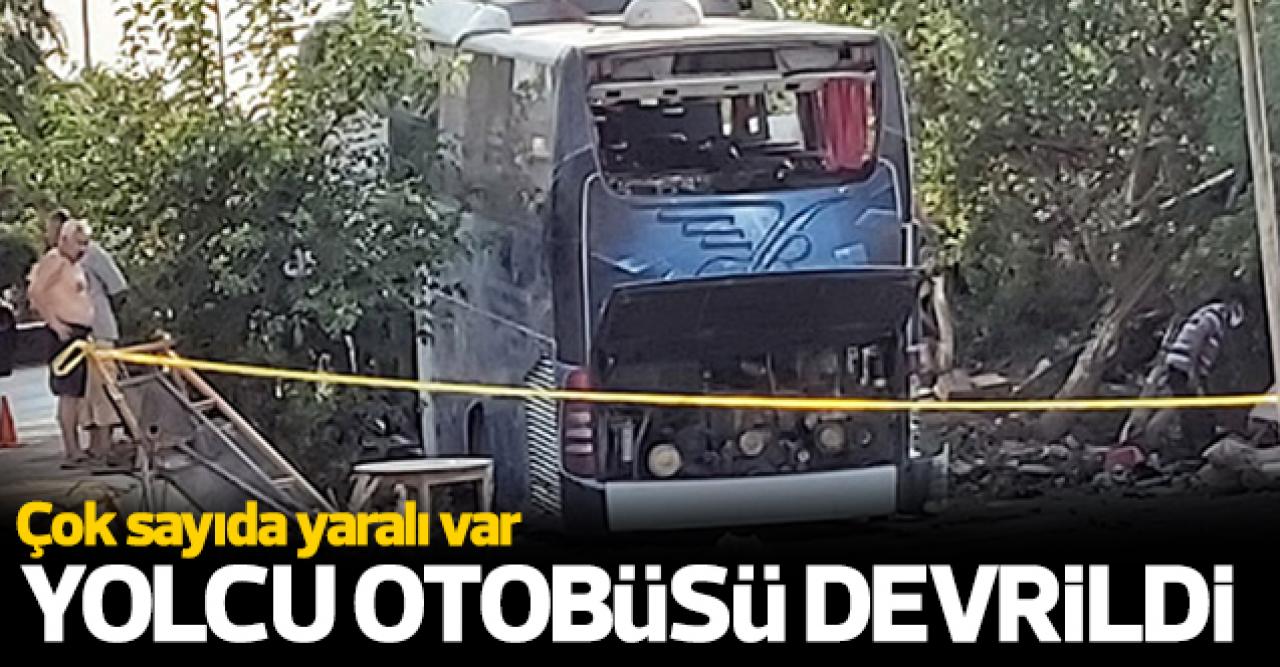 Silifke'de yolcu otobüsü devrildi: 33 yaralı