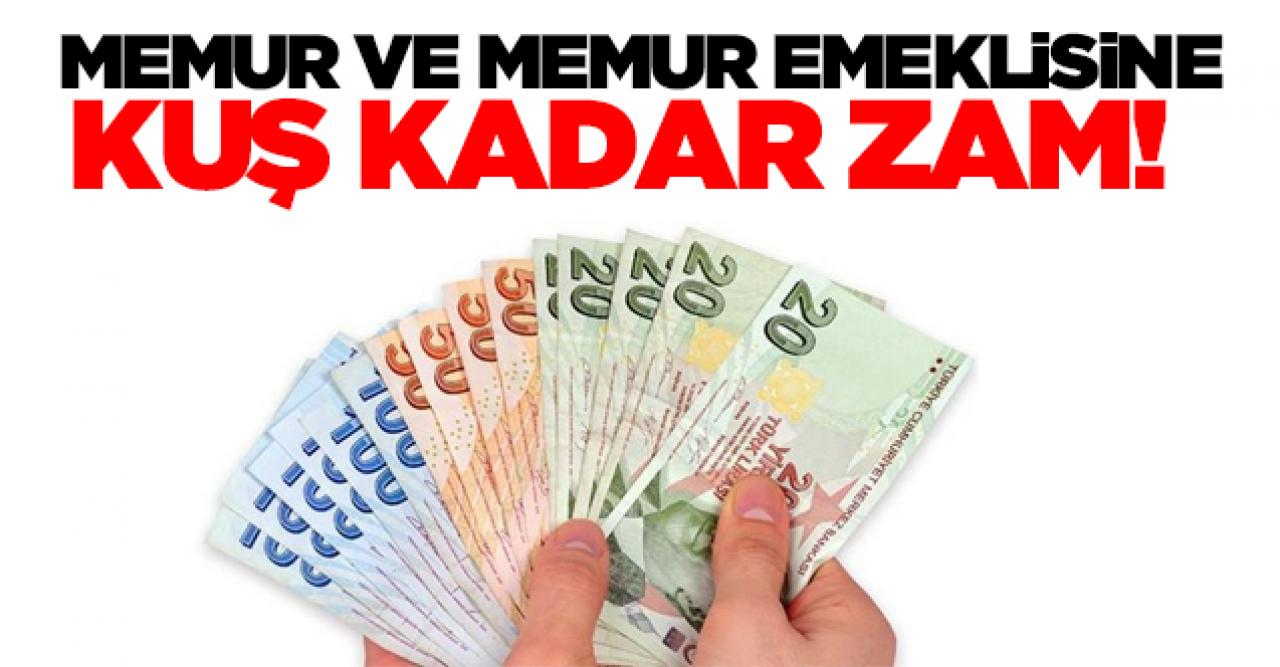 Milyonlarca memur ve memur emeklisine kuş kadar zam!