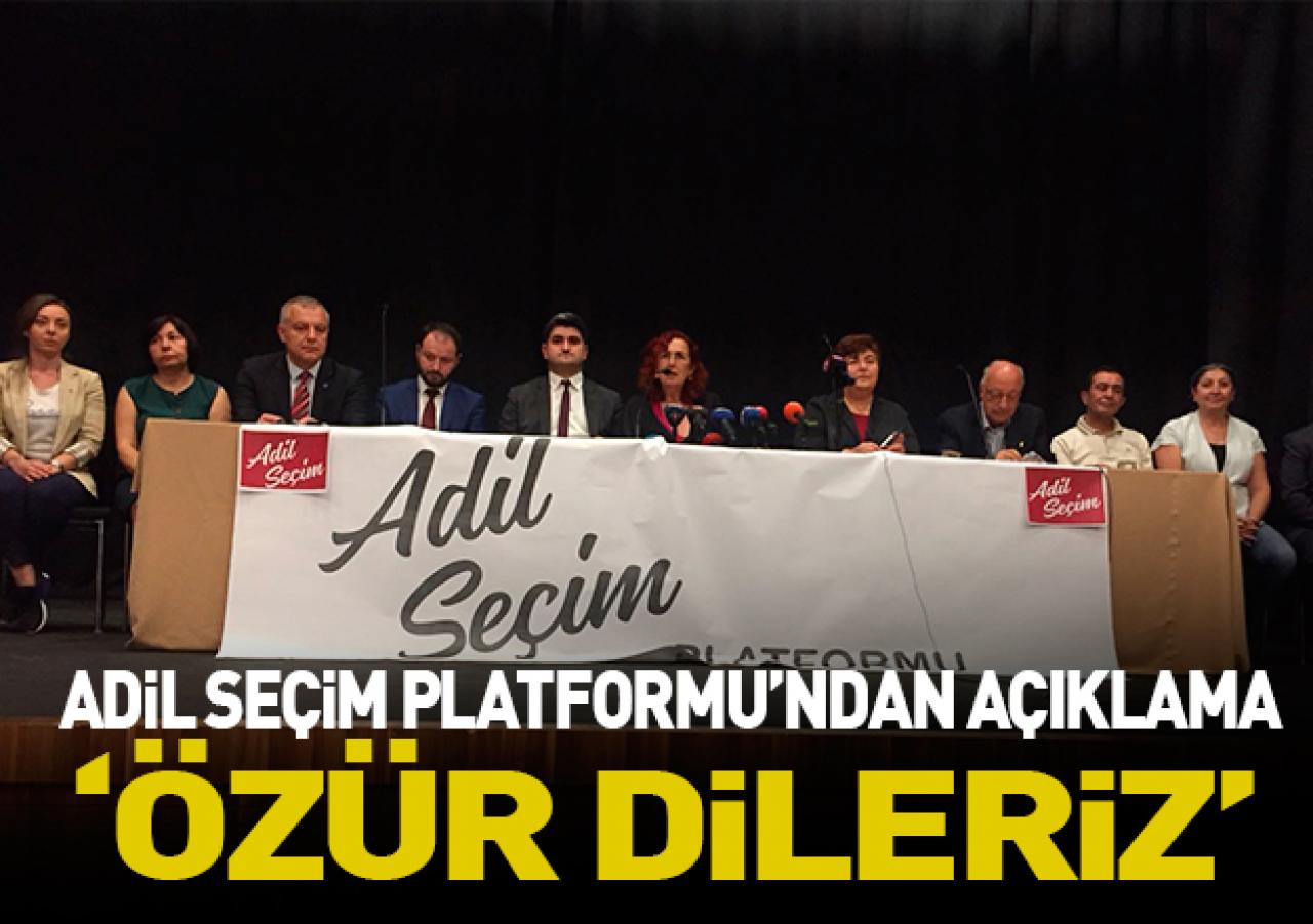 Adil Seçim Platformu'ndan açıklama