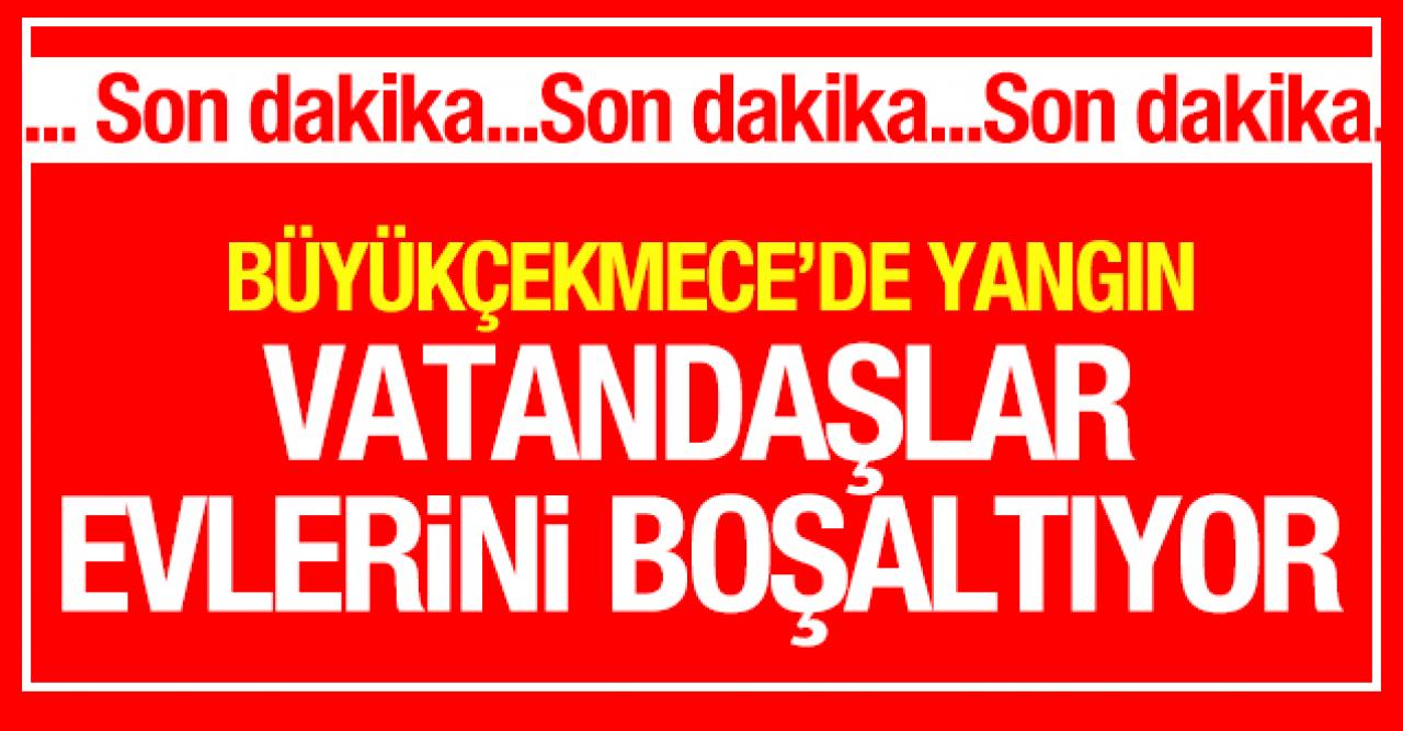 Büyükçekmece'de yangın! Vatandaşlar evlerini boşaltıyor