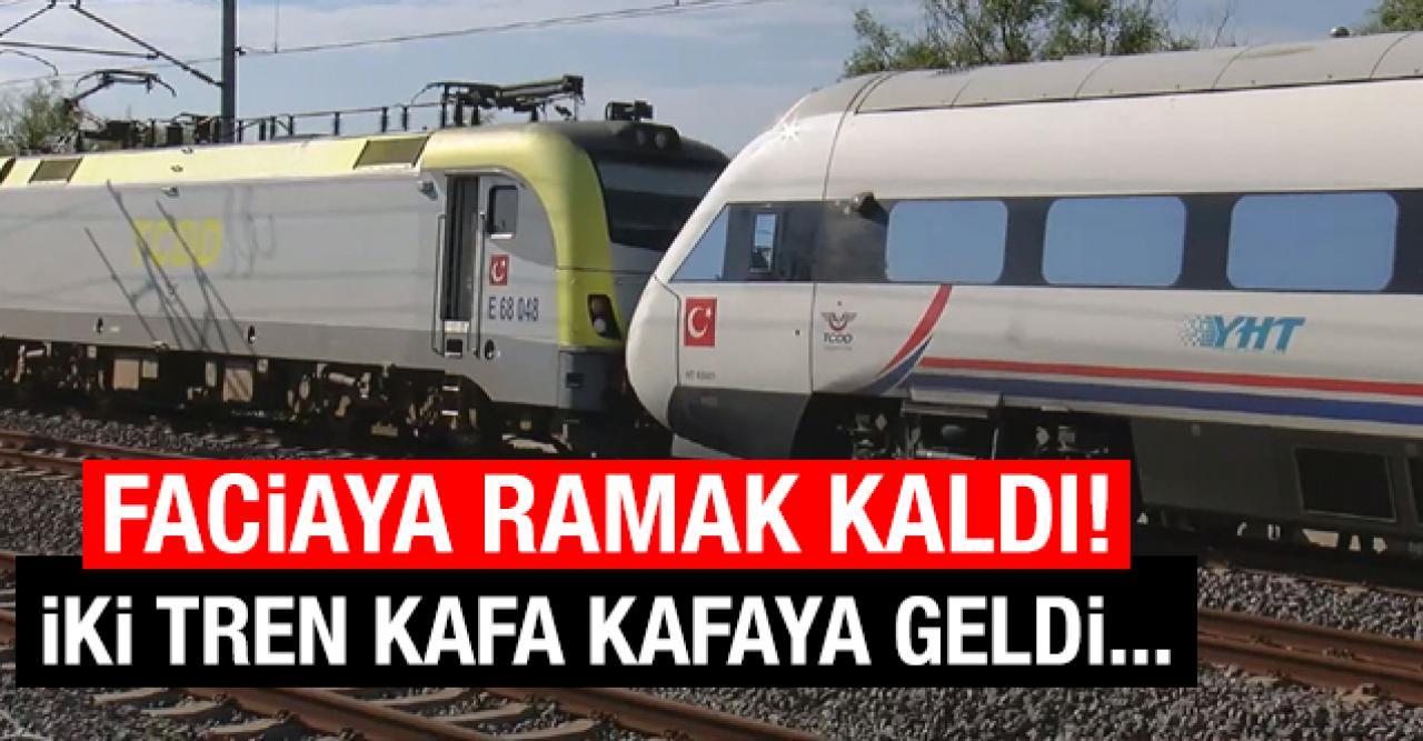 Tuzla'da faciaya ramak kaldı: İki tren kafa kafaya geldi