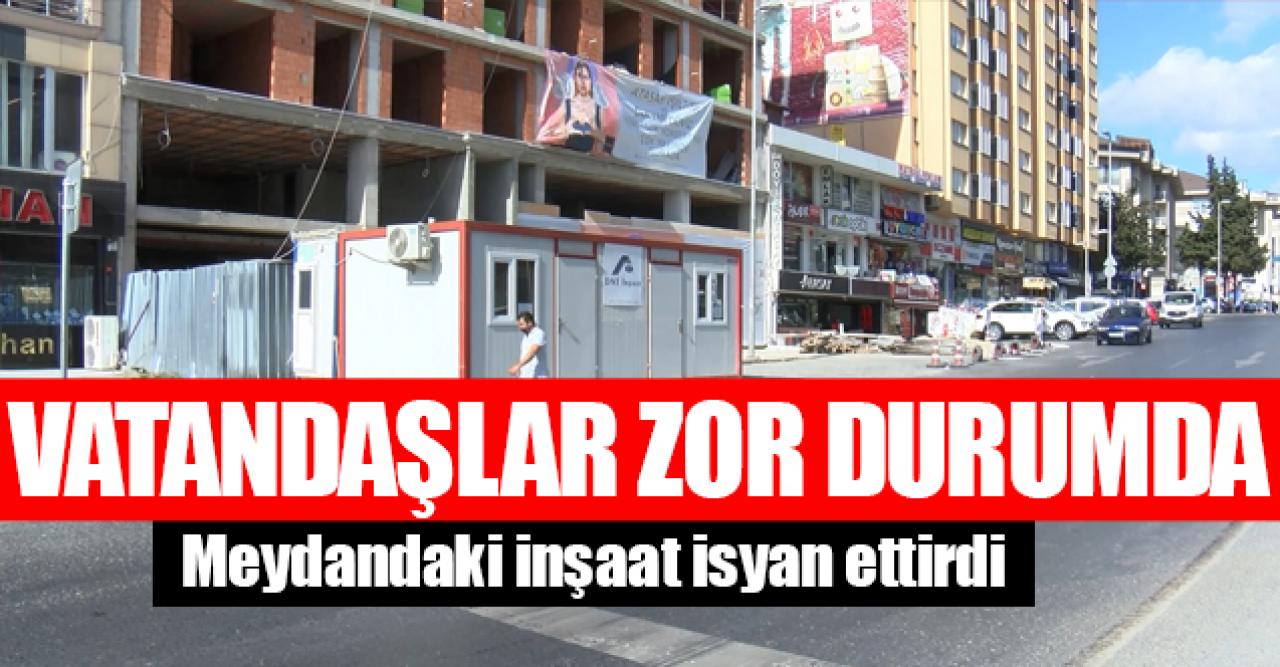 Büyükçekmece'deki bina inşaatı vatandaşları zor durumda bırakıyor