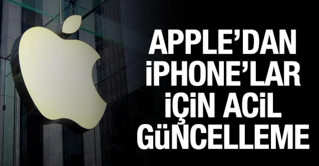 Apple'dan iPhone'lar için acil güncelleme