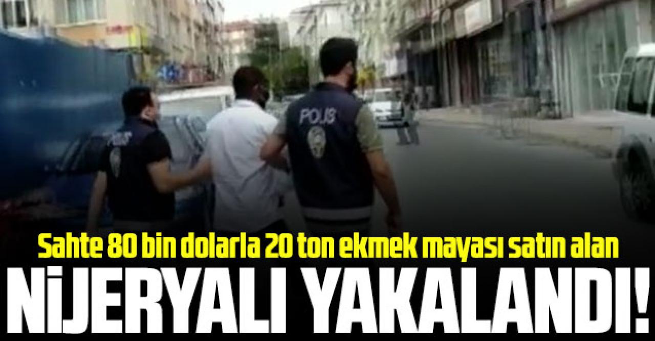 Bakırköy'de sahte 80 bin dolarla 20 ton ekmek mayası satın alan Nijeryalı yakalandı