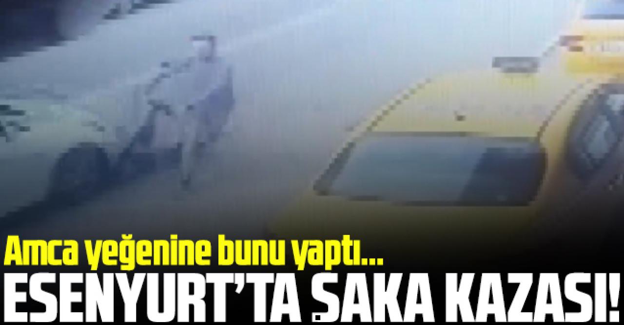 Esenyurt'ta 'şaka' kazası; otomobiliyle scooter kullanan yeğenine çarptı