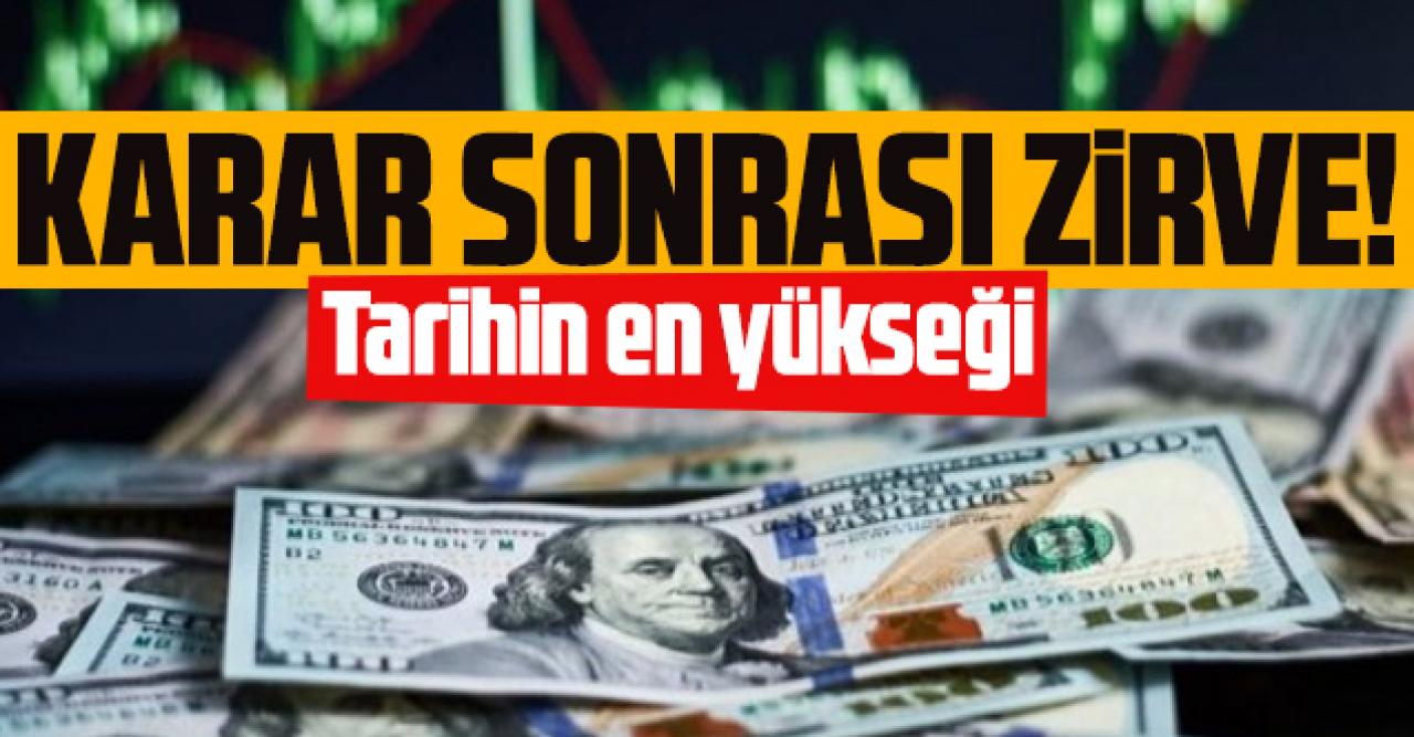 Merkez Bankası'nın kararı sonrası tarihi zirve!