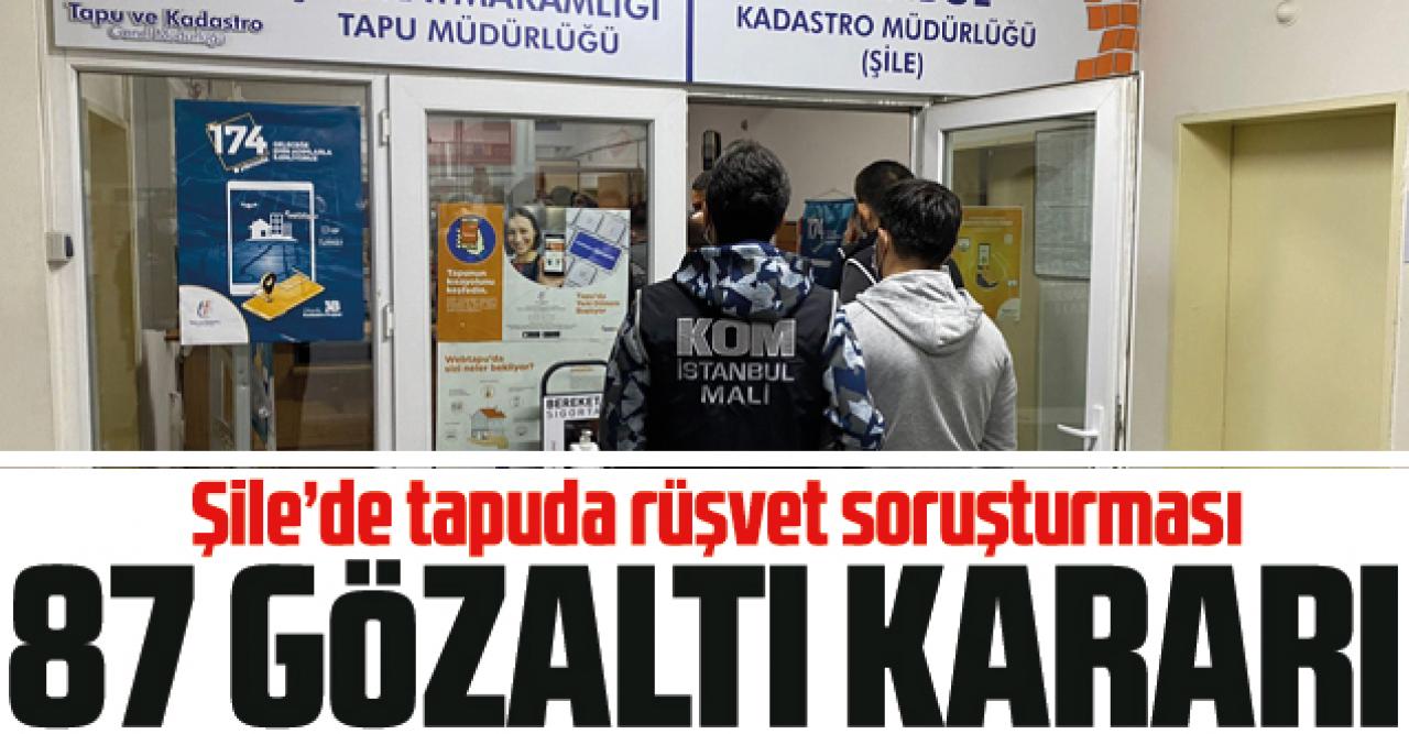 Şile'de tapuda rüşvet iddialarına soruşturma: 87 gözaltı kararı