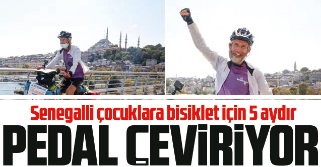 Senegalli çocuklara bisiklet için 5 aydır pedal çeviriyor