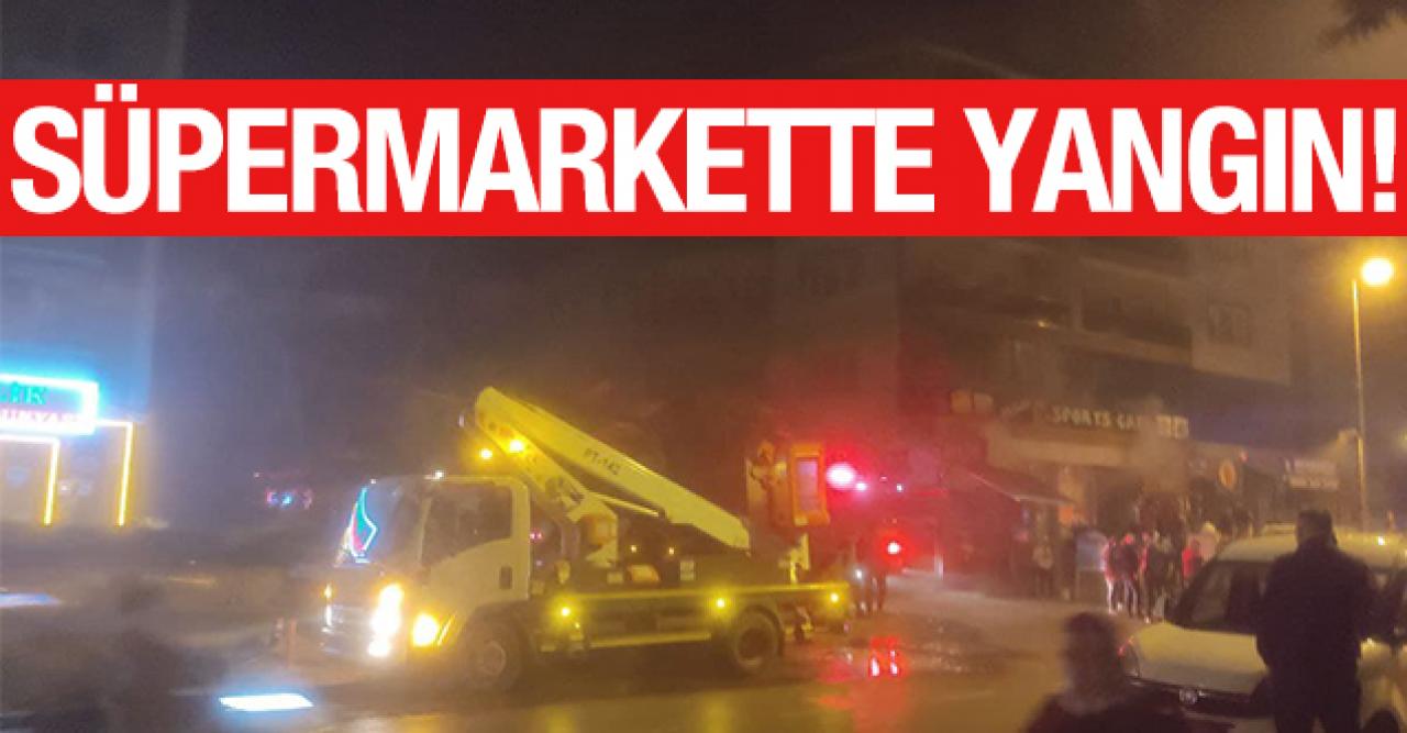 Büyükçekmece Mimaroba'daki süpermarkette yangın!