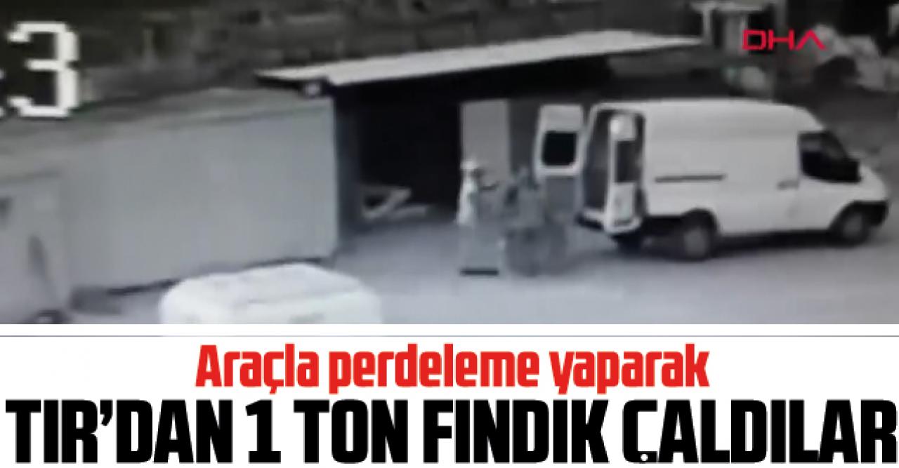 Büyükçekmece'de iş elbiseli hırsızlar TIR'dan 1 buçuk ton fındık çaldı