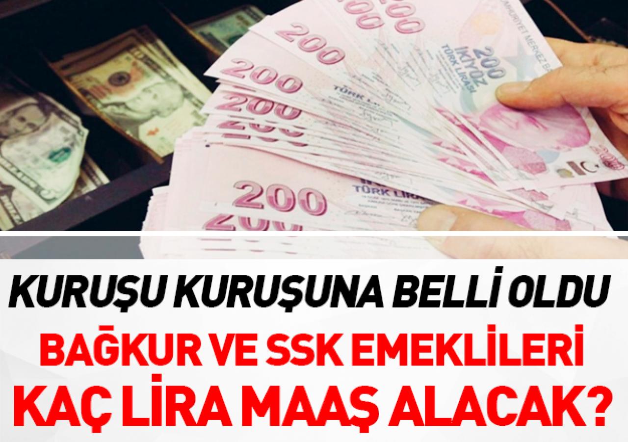 SSK ve Bağkur emekli maaşları belli oldu