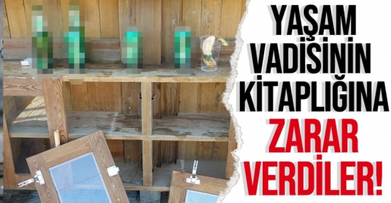 Çatalca Cem Kara Yaşam Vadisi'nin kitaplığına zarar verdiler