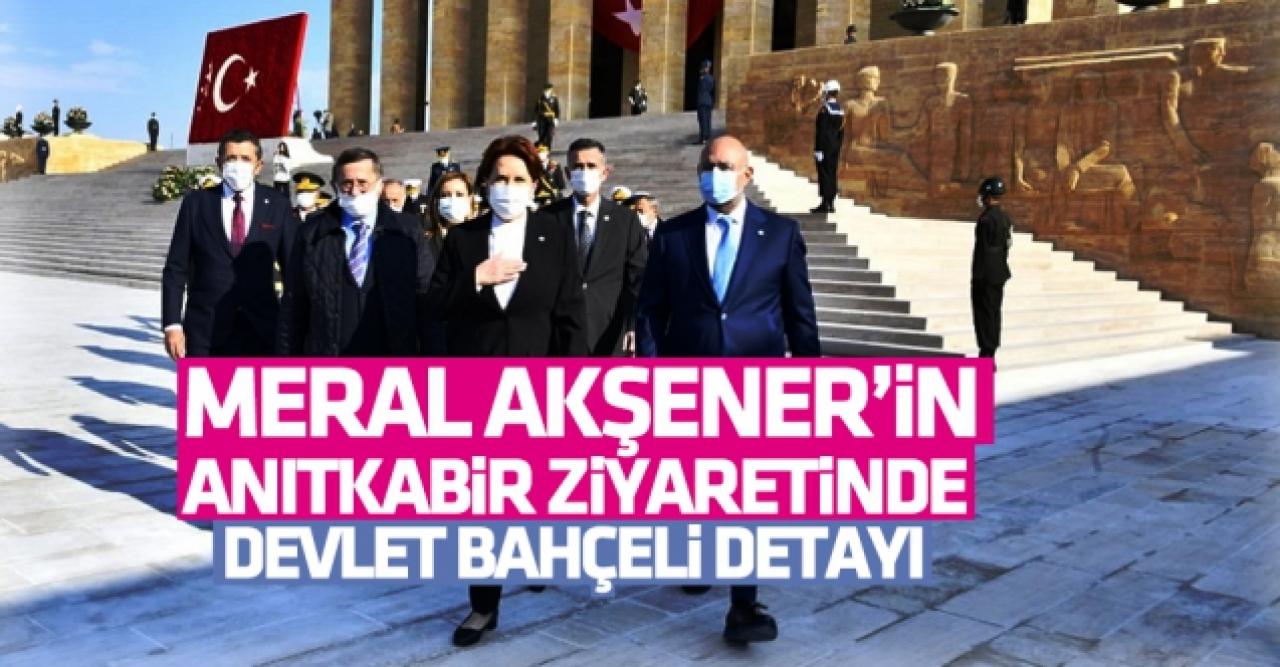 İYİ Parti Genel Başkanı Meral Akşener'in servis edilen fotoğrafında Devlet Bahçeli detayı