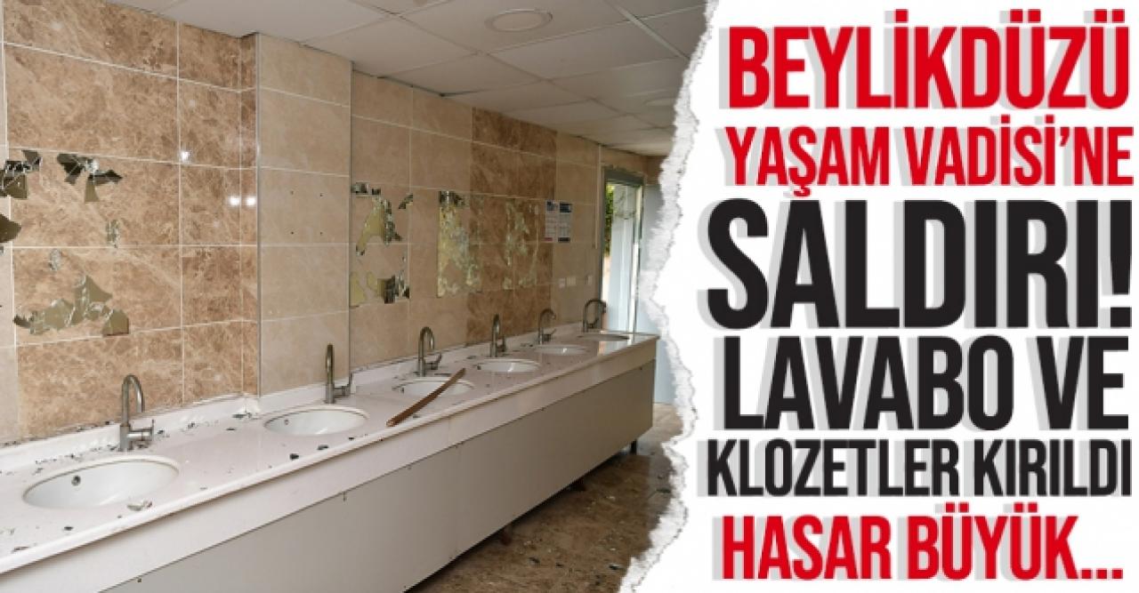 Beylikdüzü Yaşam Vadisi'ne saldırı! Klozet, ayna ve lavaboları kırdılar