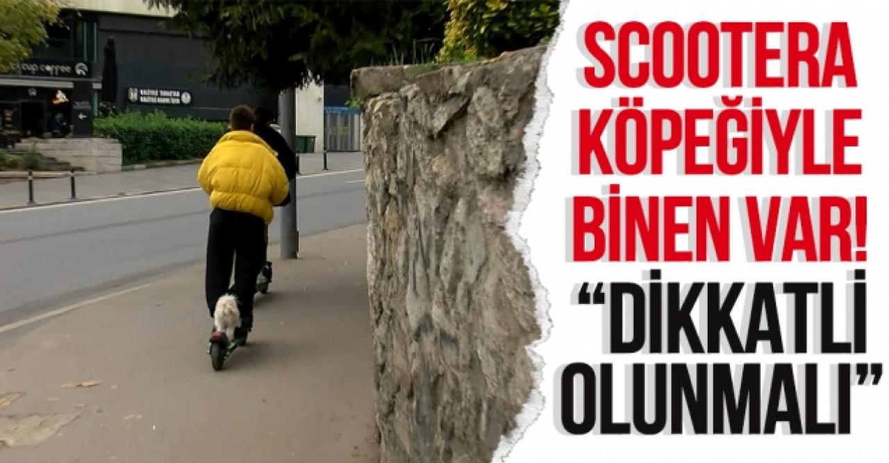 Köpeğiyle bile binen var!