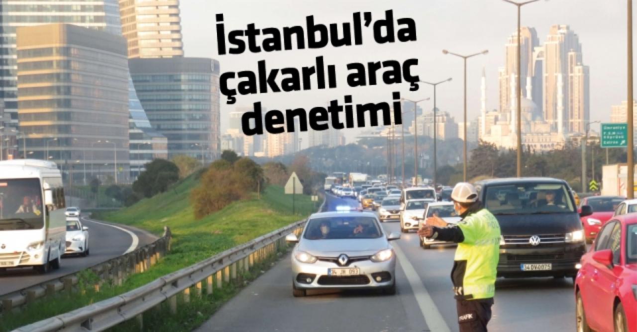 İstanbul'da çakarlı araç denetimi