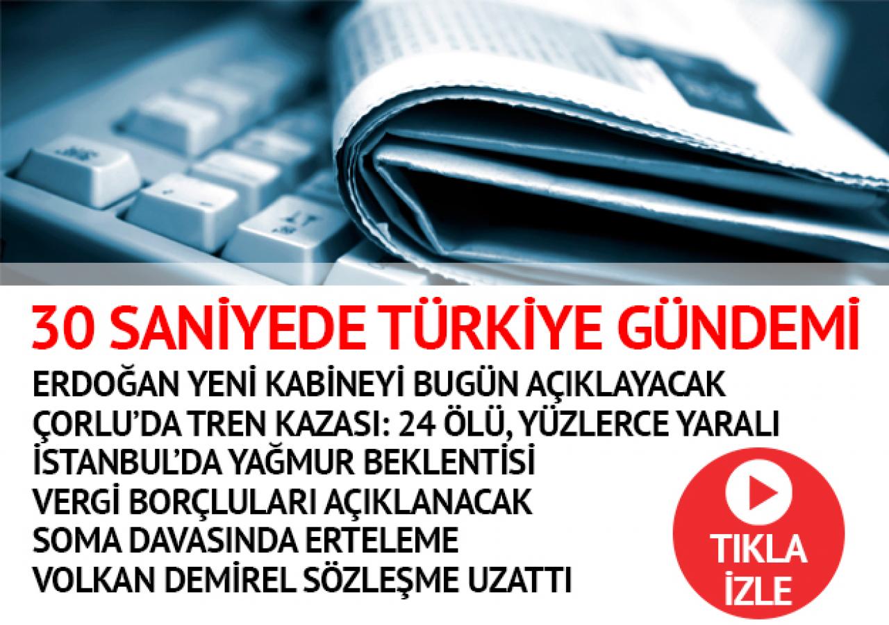 Gazete Damga 30 saniyede Türkiye gündemi