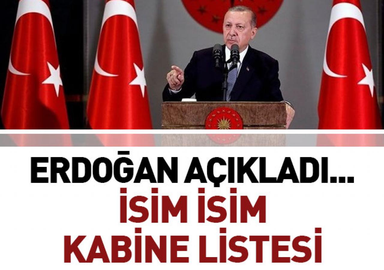 2018 kabine listesi belli oldu! İsim isim bakanlar listesi