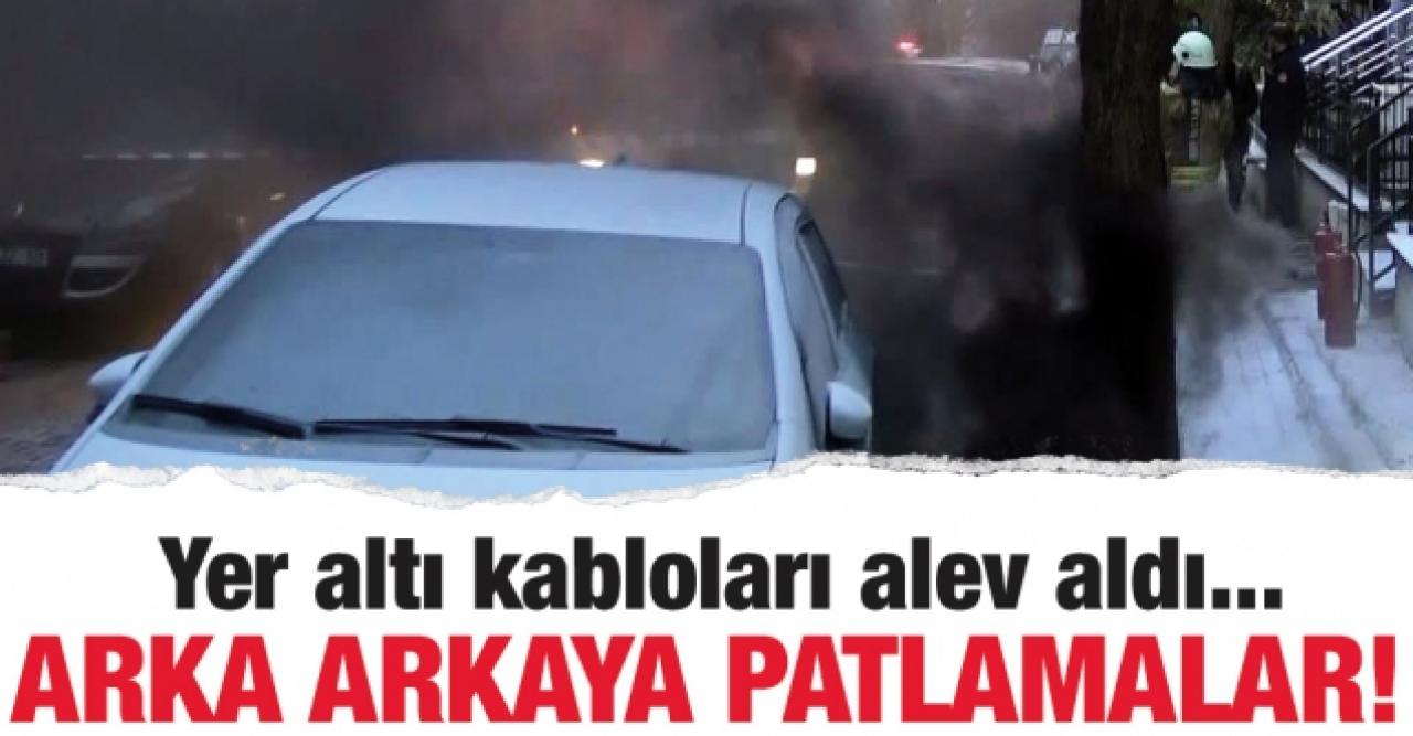 Avcılar'da arka arkaya patlamalar! Yer altı kabloları alev alınca...