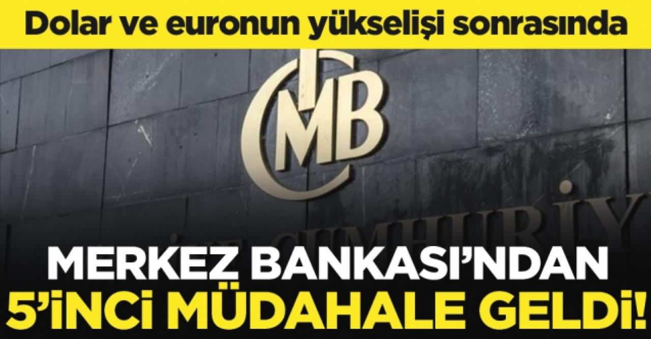 Merkez Bankası'ndan dövize 5'inci kez müdahale!