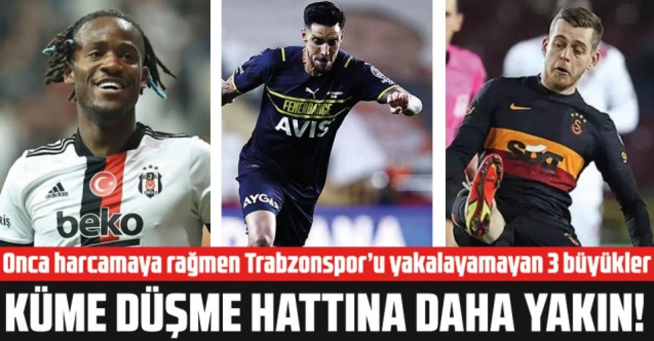 Fenerbahçe, Beşiktaş ve Galatasaray küme düşme hattına daha yakın! Gözleri zirvede ama...