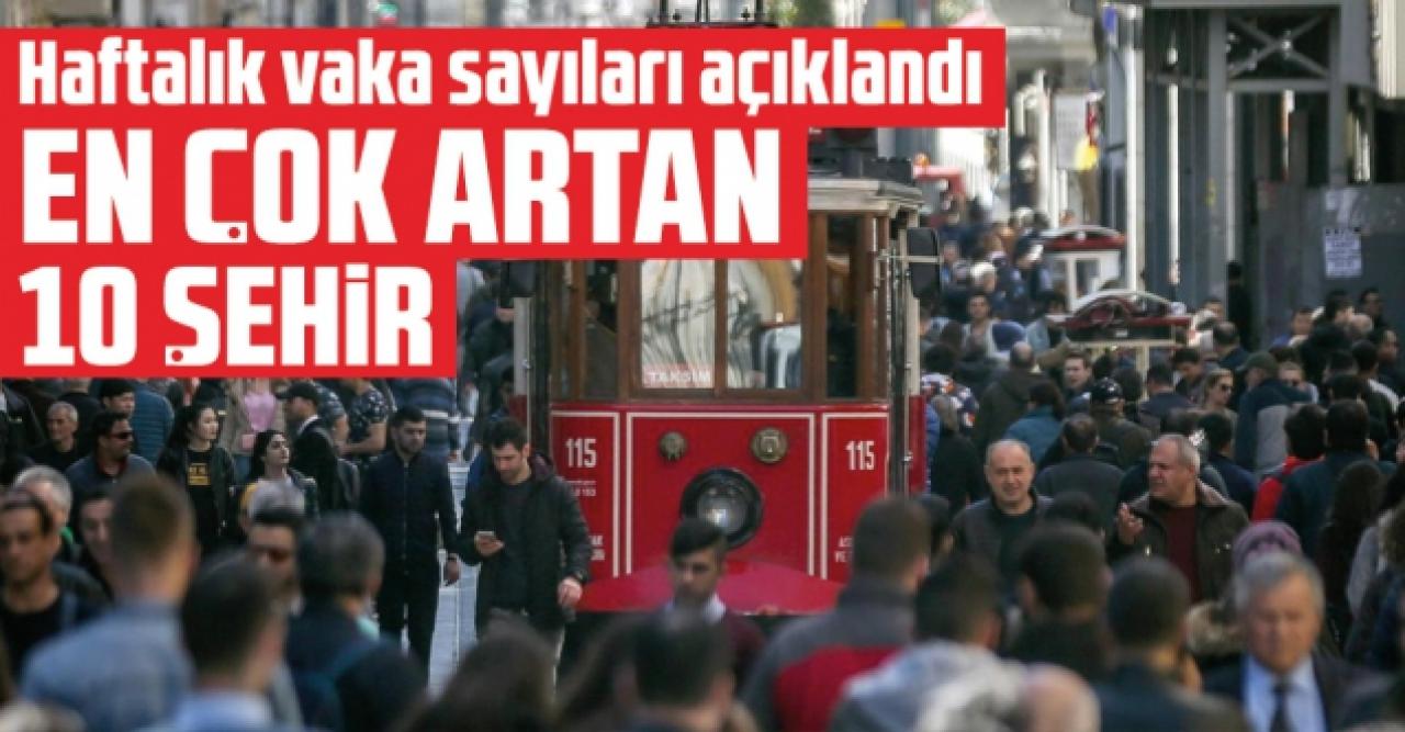 İllere göre haftalık vaka haritası açıklandı: İşte yoğunluğun en çok arttığı 10 il