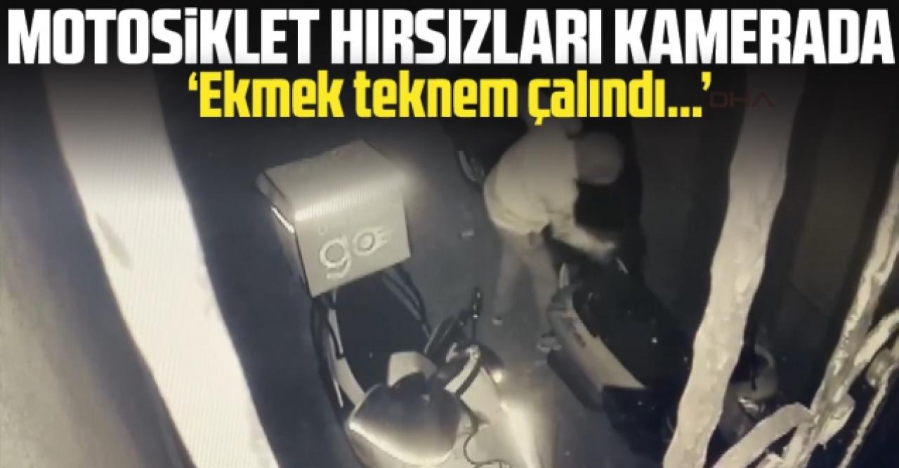 Beylikdüzü'nde motosiklet hırsızları güvenlik kamerasında