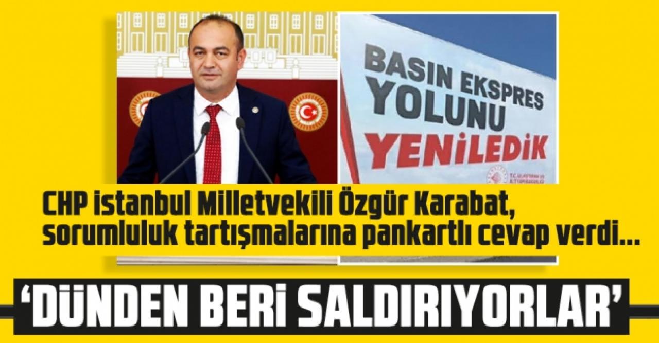 Özgür Karabat'tan sorumluluk tartışmasına pankartlı cevap: Yetki bakanlıkta!