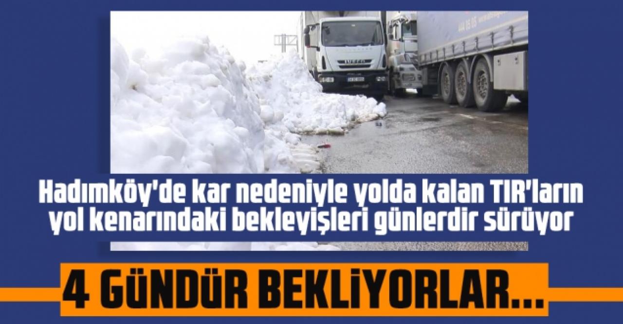 Hadımköy'de mahsur kalan TIR şoförleri yollar açılmasına rağmen parklara giremiyor