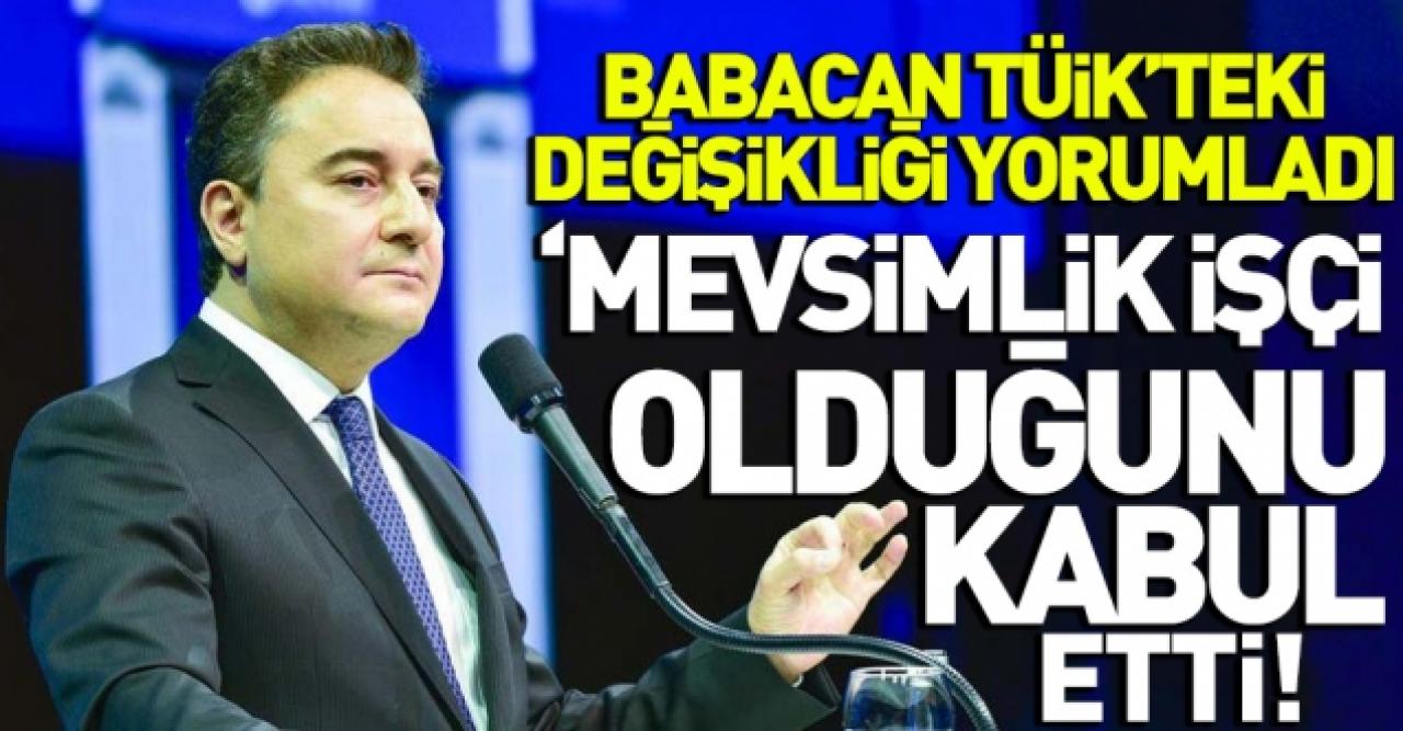 Ali Babacan'dan, TÜİK'deki görev değişikliğe ilk yorum: Mevsimlik işçi olduğunu itiraf etti