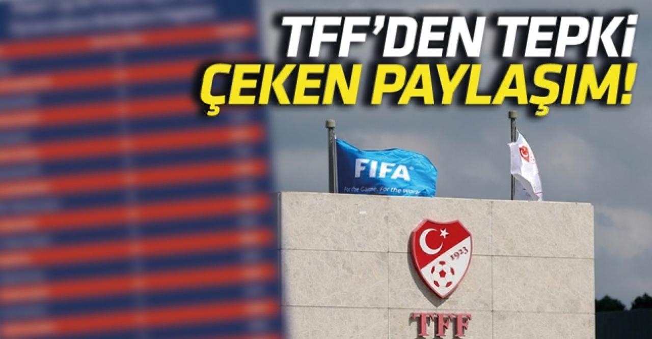 TFF'den tepki toplayan paylaşım! 'Zorunlu tutup istatistik yayınlamak...'