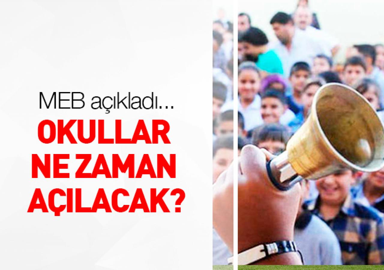 MEB takvimi açıkladı