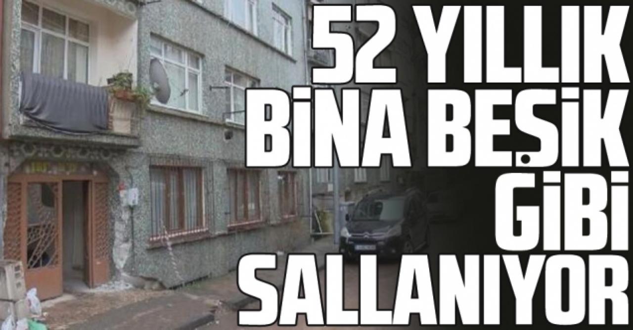 Güngören'de 52 yıllık binada çökme tehlikesi; beşik gibi sallanıyor