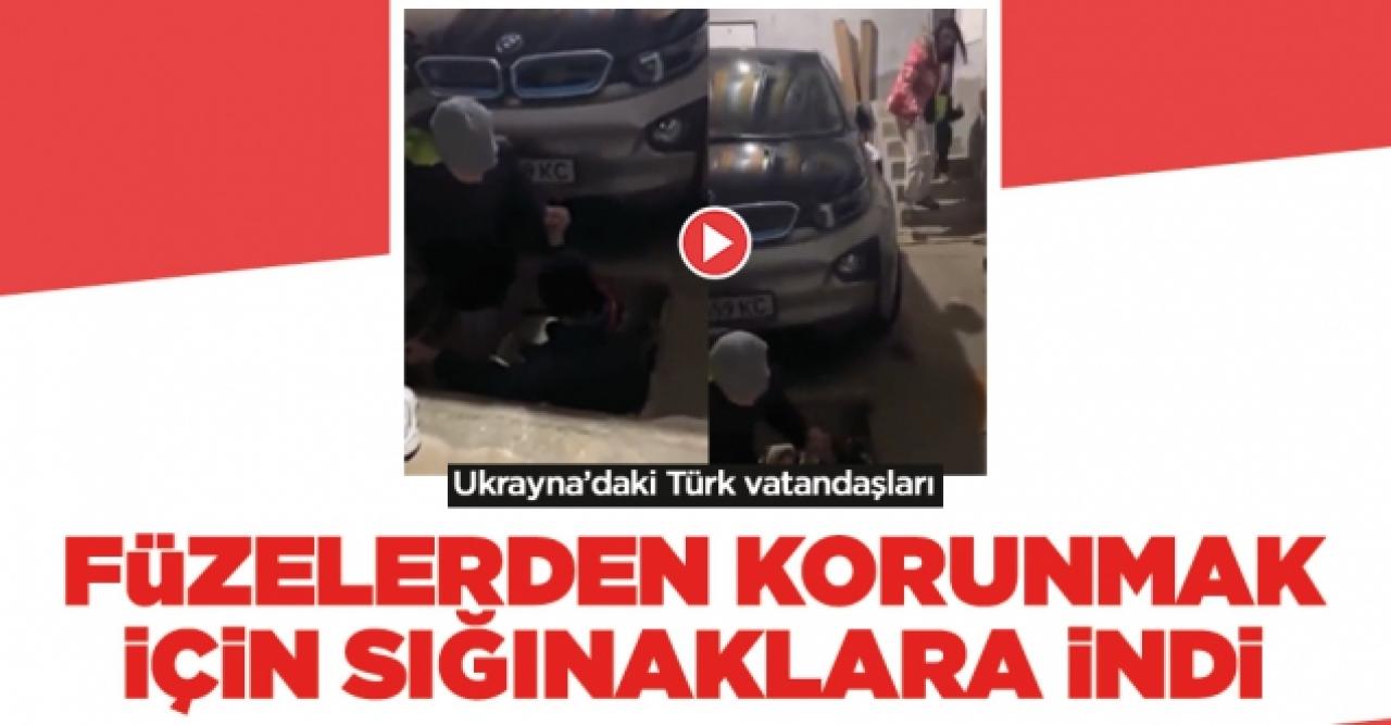 Ukrayna’da yaşayan Türkler füzelerden korunmak için sığınağa indi