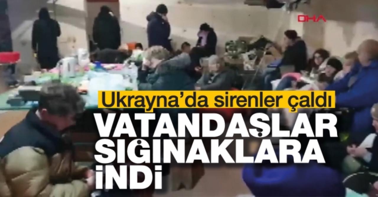 Kiev’de sirenler çaldı, halk sığınaklara indi