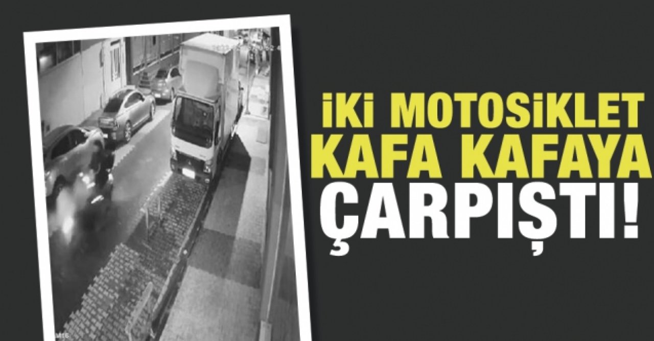 Ataşehir’de iki motosiklet kafa kafaya çarpıştı