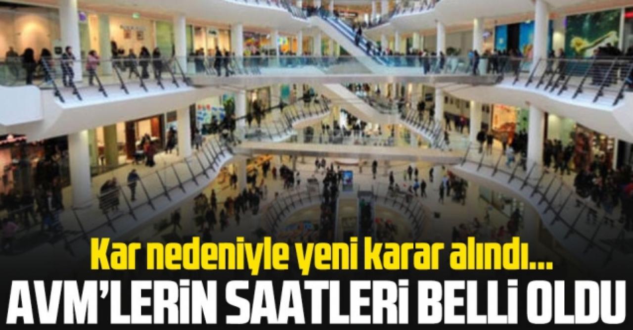 AVM'ler 12.00 - 19.00 saatleri arasında çalışacak