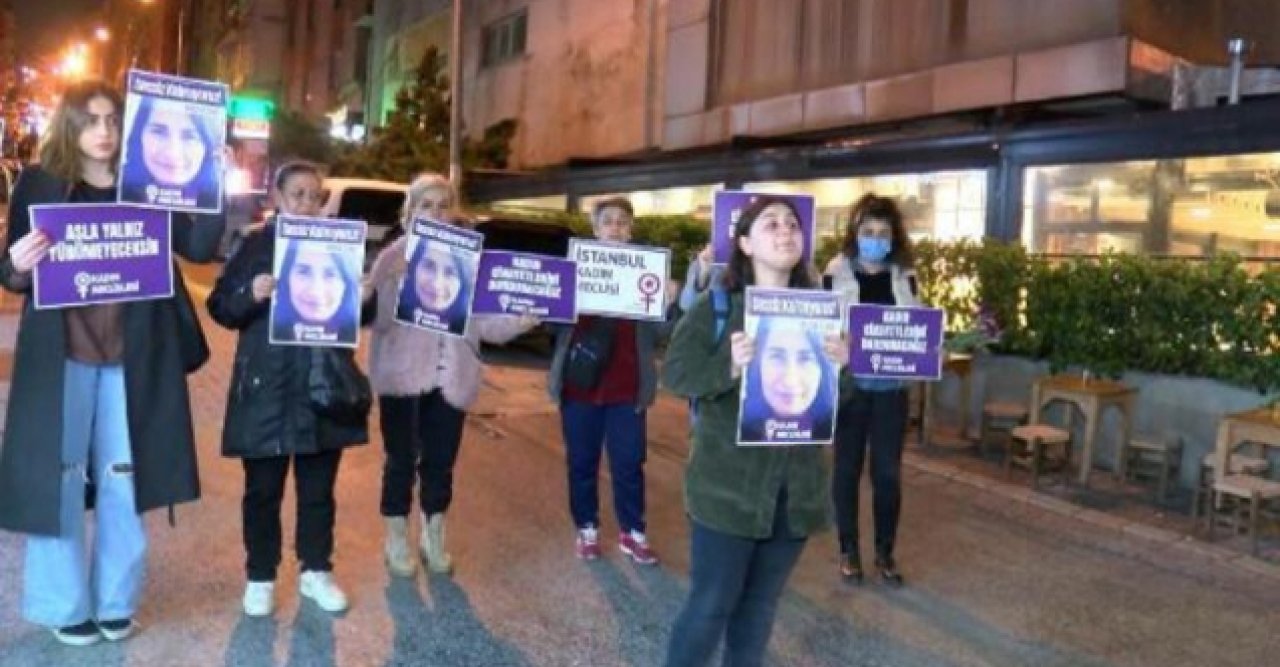 Esenyurt'ta öldürülen Kader Gökçe için kadınlar karanfil bıraktı