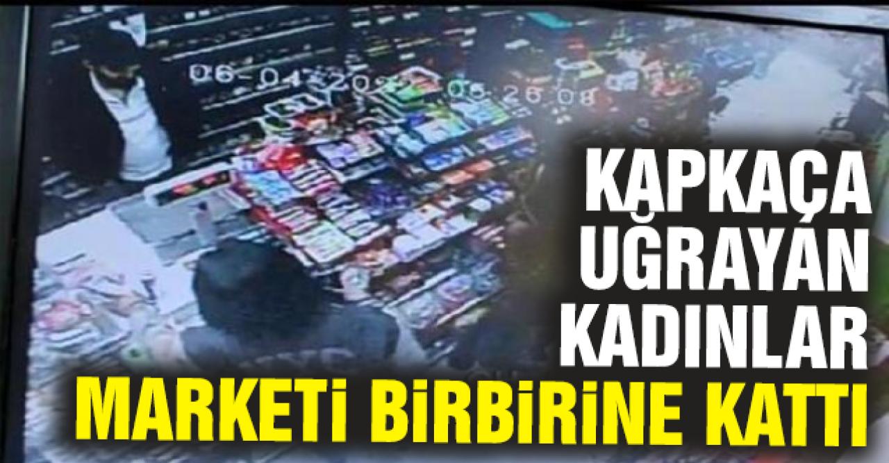 Beyoğlu’nda kapkaça uğrayan kadınlar marketi birbirine kattı